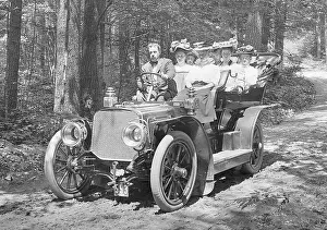 Maine Prints: 1906 Panhard Automobile on Dirt Road