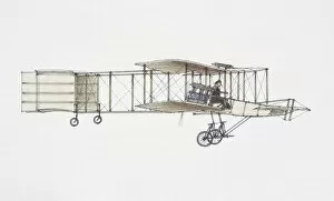 Airplanes Collection: 1907 Voisin-Farman biplane, side view