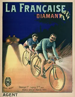 Bicycling Prints: 1911 Tour De France Poster