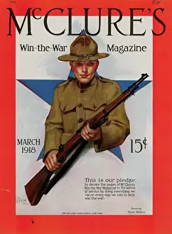 Stars And Stripes Prints: 1918 McClure's Magazine Cover by Neysa McMein
