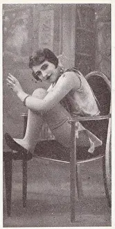 1920s Flapper Beauty, Careless Moments series, collectible tobacco card, circa 1922