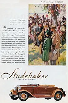 Prints of (Original Caption). Studebaker. Builder of Champions. International Polo Matches. Meadowbrook, Long Island, New York A Journey Through Fashion History: 1929 Studebaker Advertisement
