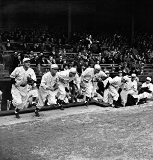 Dugout Prints: 1940 Philadelphia A'S Preparing to take the Field