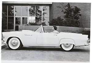 Parked Prints: 1955 Ford Thunderbird Convertible with Top Down