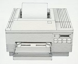 1980s laser printer, front view