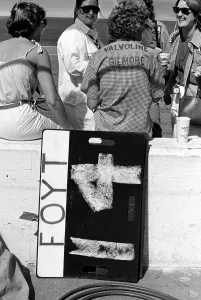 Prints of DAYTONA BEACH, FLORIDA - FEBRUARY 1984: Women associated with racecar driver A.J Chasing Speed: Motorsport in Motion: 1984 Daytona 500
