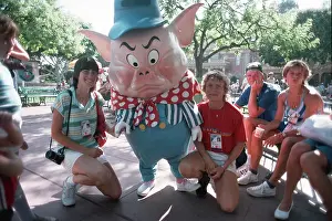 Huty31930 Prints: 1984 Summer Olympics - West German Athletes Visit Disneyland