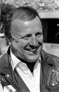Prints of DAYTONA BEACH, FL - FEBRUARY 1986: NASCAR racecar driver A.J Full Throttle At Daytona Beach Prints: 1986 Daytona 500 NASCAR race