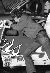 Prints of DAYTONA BEACH, FL - FEBRUARY 1986 Chasing Speed: Motorsport in Motion: 1986 Daytona 500 NASCAR race