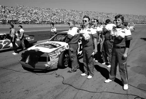 Prints of DAYTONA BEACH, FL - FEBRUARY 1986 Chasing Speed: Motorsport in Motion: 1986 Daytona 500 NASCAR race