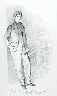 Tailcoat Prints: 19th-Century English Print of James Henry Leigh Hunt