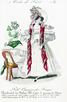 Shawl Prints: 19Th Century Formal Dress/Illustration