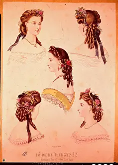 Cosmetics Prints: 19th Century Women's Hair Styles