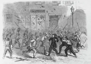 Club Prints: 19th-Century Woodcut of the Murder of Colonel H.F. O'Brien