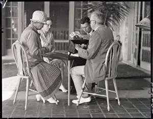 Blind Prints: 2 Blind Couples Play Bridge On Porch