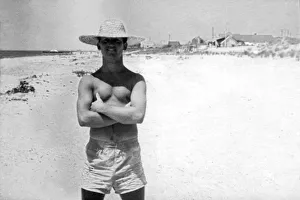 20 25 Years Gallery: 20-25 years, adult, archival, arms crossed, bathing suit, beach, black & white, caucasian