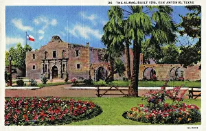 San Antonio Prints: 26 The Alamo, built in 1718, San Antonio, Texas