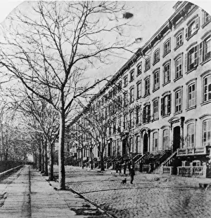 Brownstone Prints: 26th Street From Madison Avenue, Manhattan