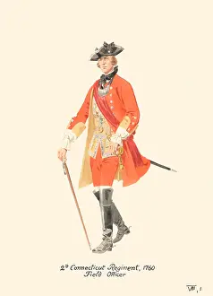 Colonial Prints: 2d Connecticut Field officer
