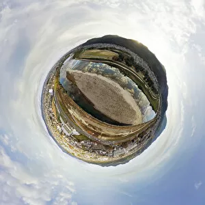 Images Dated 12th February 2017: 360 Little Planet above Arashiyamahigashi Park, Kyoto