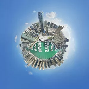 Images Dated 27th December 2014: 360A┬░ Aerial Little Planet of Dubai Marina