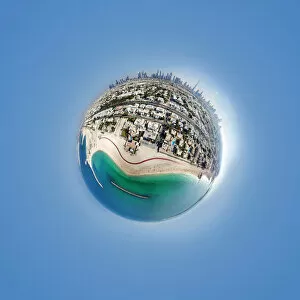 Images Dated 20th March 2015: 360A Aerial Little Planet of Jumeirah Beach, Dubai
