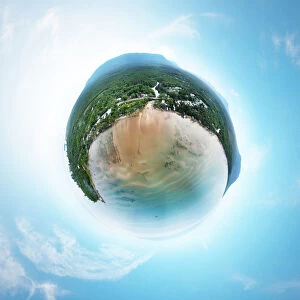 GlobalVision Communication Gallery: 360A┬░ Little Planet View above Breathtaking Nature in Bai Thom Beach, Phu Quoc Island, Vietnam