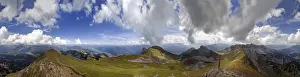Summits Prints: 360A view from Rofanspitze Mountain with bizarre clouds in the sky over the Rofan Mountains
