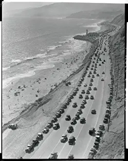(Original Caption). Santa Monica Coastline