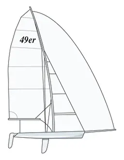 Water Sport Prints: 49er dinghy