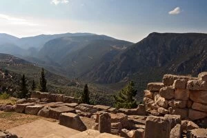 Images Dated 17th July 2015: 4th century B.C. Delphi ruins