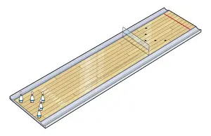 Bowling Alley Prints: 5-pin bowling lane