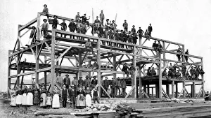 Prints of 521, adults, antique, black and white, building, caucasian, construction, Vintage Black and White, 86539246 Stockbyte Prints: 521, adults, antique, black & white, building, caucasian, construction, construction site