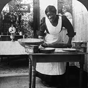 African American Prints: 522, adult, african american, african descent, antique, apron, baking, black & white