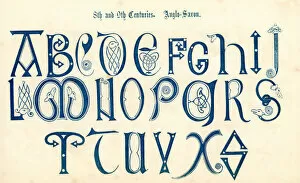 Images Dated 19th February 2011: 8th Century Anglo Saxon Alphabet