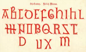Letter W Gallery: 8th Century Style Alphabet