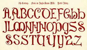 Images Dated 19th February 2011: 9th Century Anglo Saxon Alphabet
