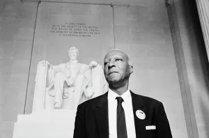 Philip Randolph Prints: A. Philip Randolph At Lincoln Memorial