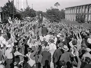 A. W. Hinson Speaking to Workers
