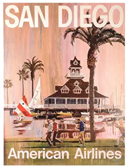 AA San Diego Boathouse Poster