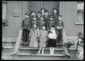 Aaron Levy and Children Outdoors