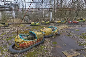Eerie, Haunting, Abandon, Chernobyl Collection: Abandoned attraction in the Chernobyl zone