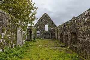 Derelict Buildings Gallery: Abandoned church on cemetery, Isle of Skye, Scotland, United Kingdom
