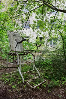 Eerie, Haunting, Abandon, Chernobyl Collection: Abandoned gynecologist chair in Pripyat ghost city