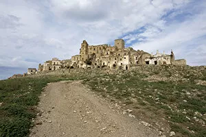 Images Dated 8th October 2013: Abandoned mountain village Craco, Basilicata, Italy
