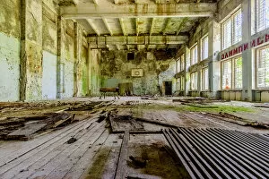 Images Dated 15th July 2016: Abandoned sport center in the Chernobyl Exclusion Zone, Pripyat, Ukraine