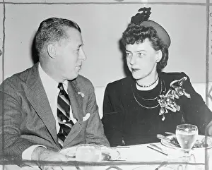 Abby Rockefeller Milton Dining With Her New Husband Irving H. Pardee