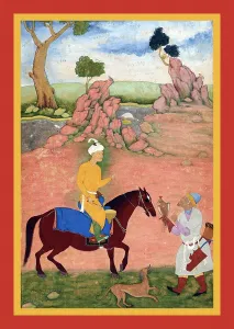 Princes Prints: Abd Allah Khan II hawking