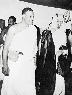 Mecca Prints: Abdul Nasser Visiting Emir Fisal on Trip to Mecca