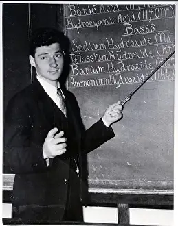 Seattle Prints: Abe Krems Standing at Blackboard